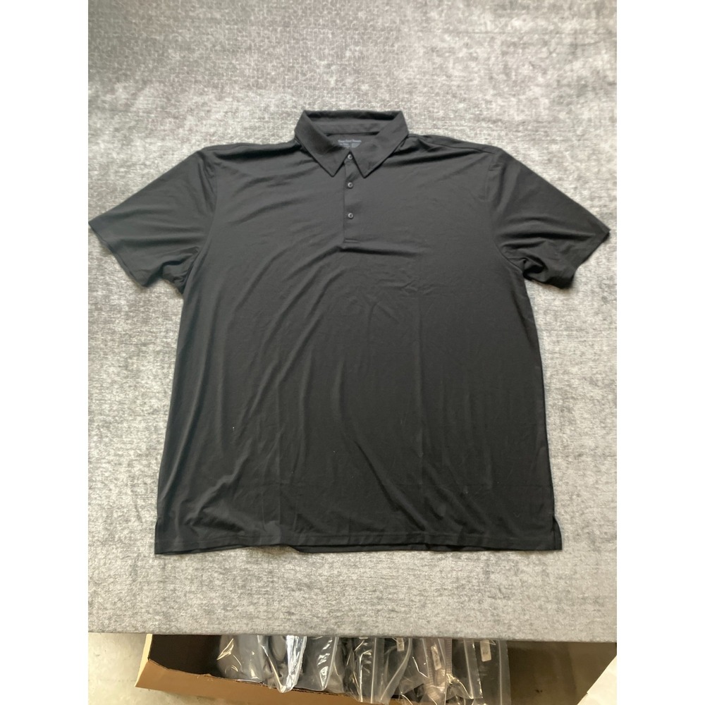 Fresh Clean Threads Polo Shirt Mens‎ 3XL Tall Black Stretch Performance Golf